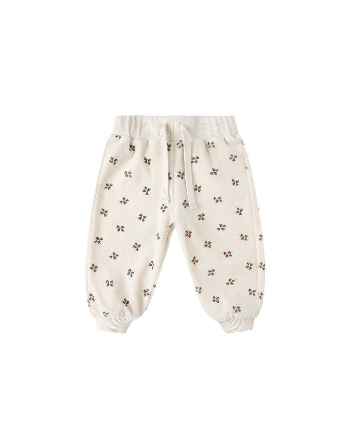 VELOUR RELAXED SWEATPANT || HOLLY BERRY