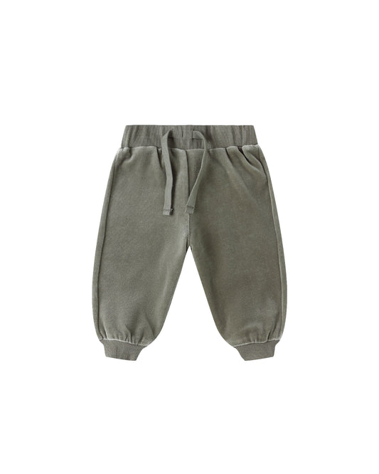 VELOUR RELAXED SWEATPANT || FOREST