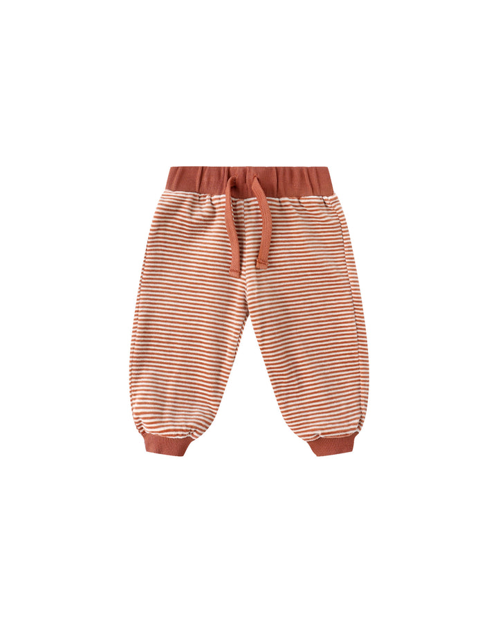 VELOUR RELAXED SWEATPANT || CANDY STRIPE