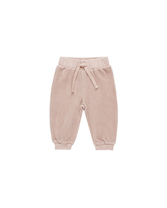 VELOUR RELAXED SWEATPANT || BLUSH