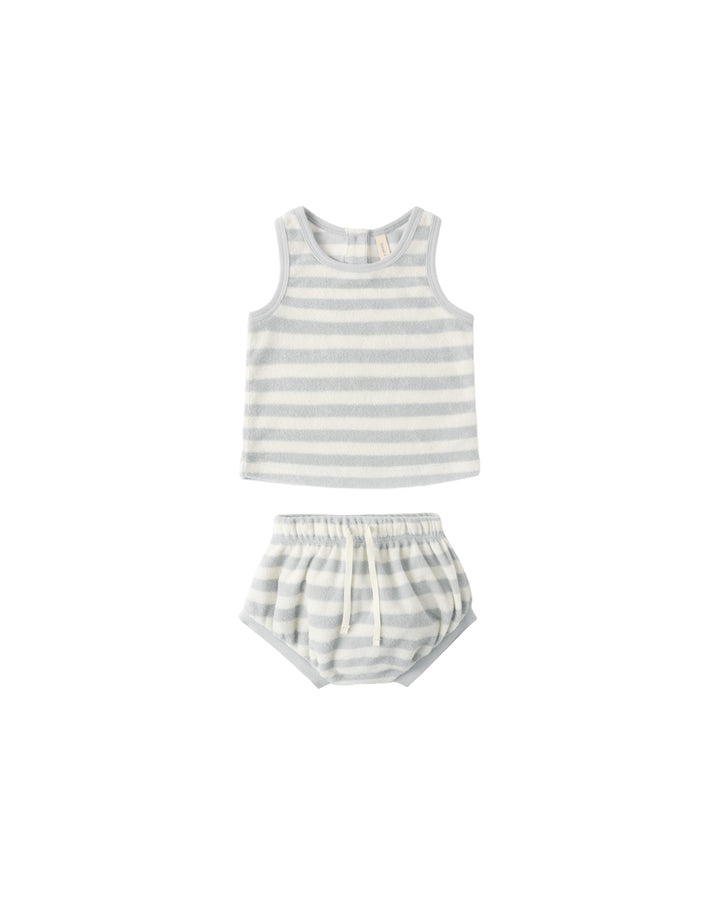 TERRY TANK + SHORT SET SKY STRIPE