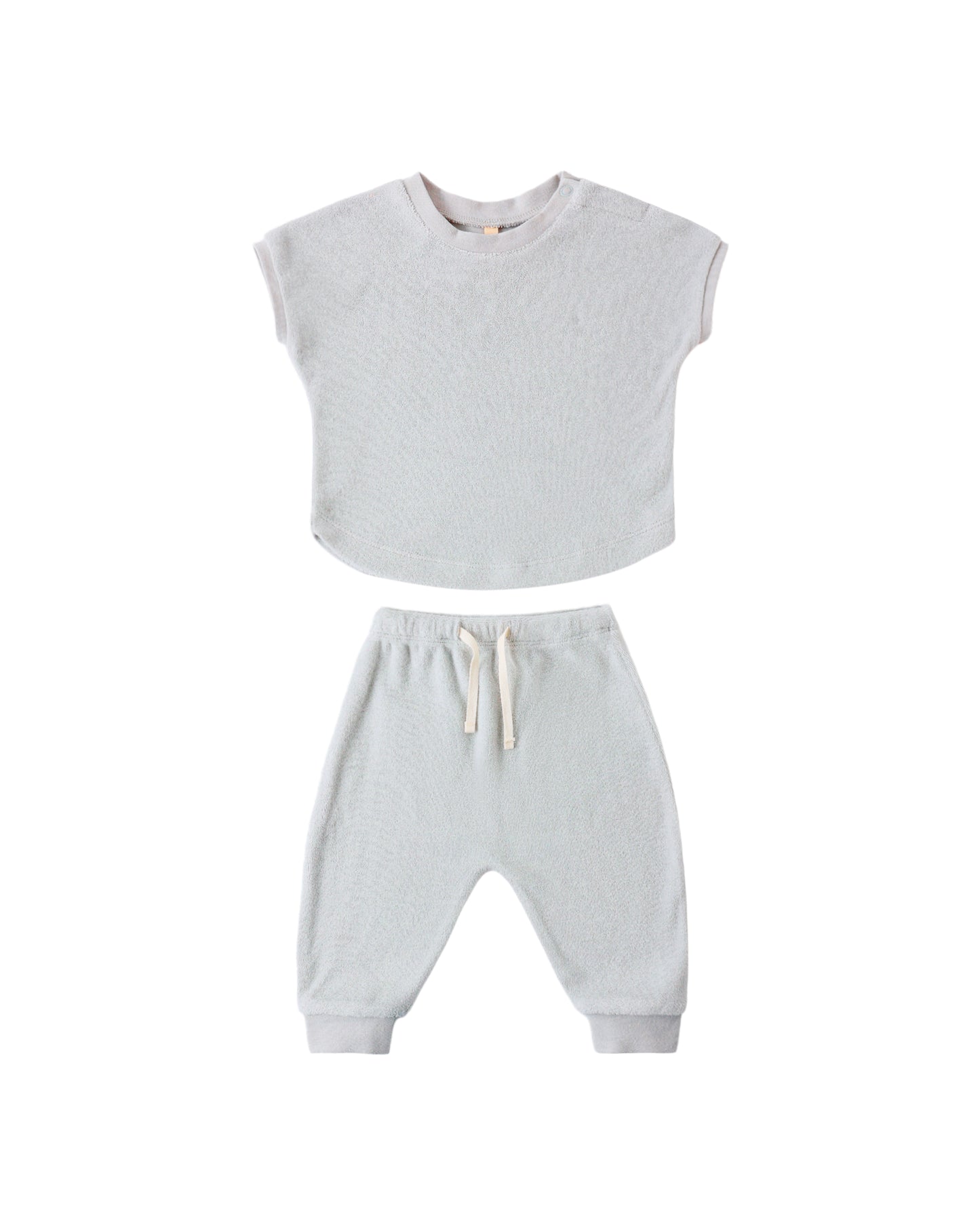 TERRY TEE + PANT SET SKY