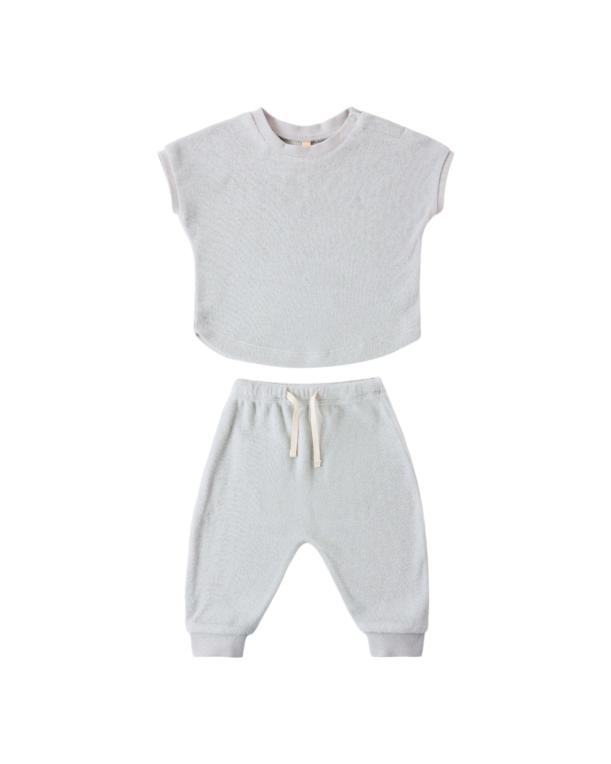 TERRY TEE + PANT SET SKY