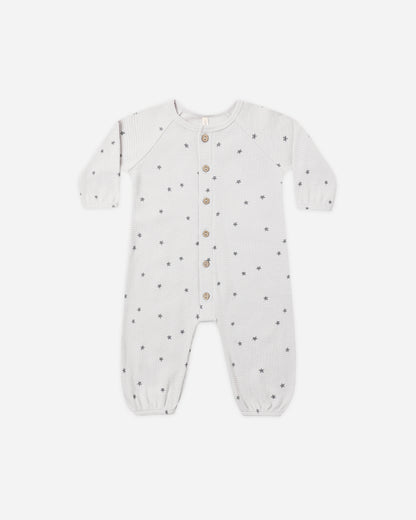 WAFFLE LONG SLEEVE JUMPSUIT STARS