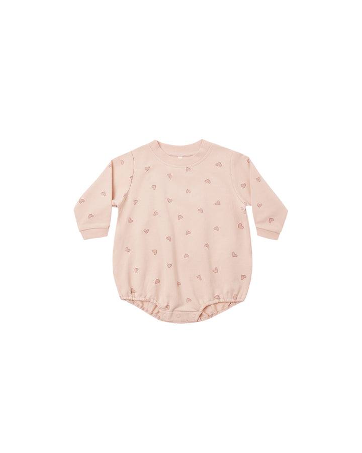 CREWNECK BUBBLE ROMPER HEARTS