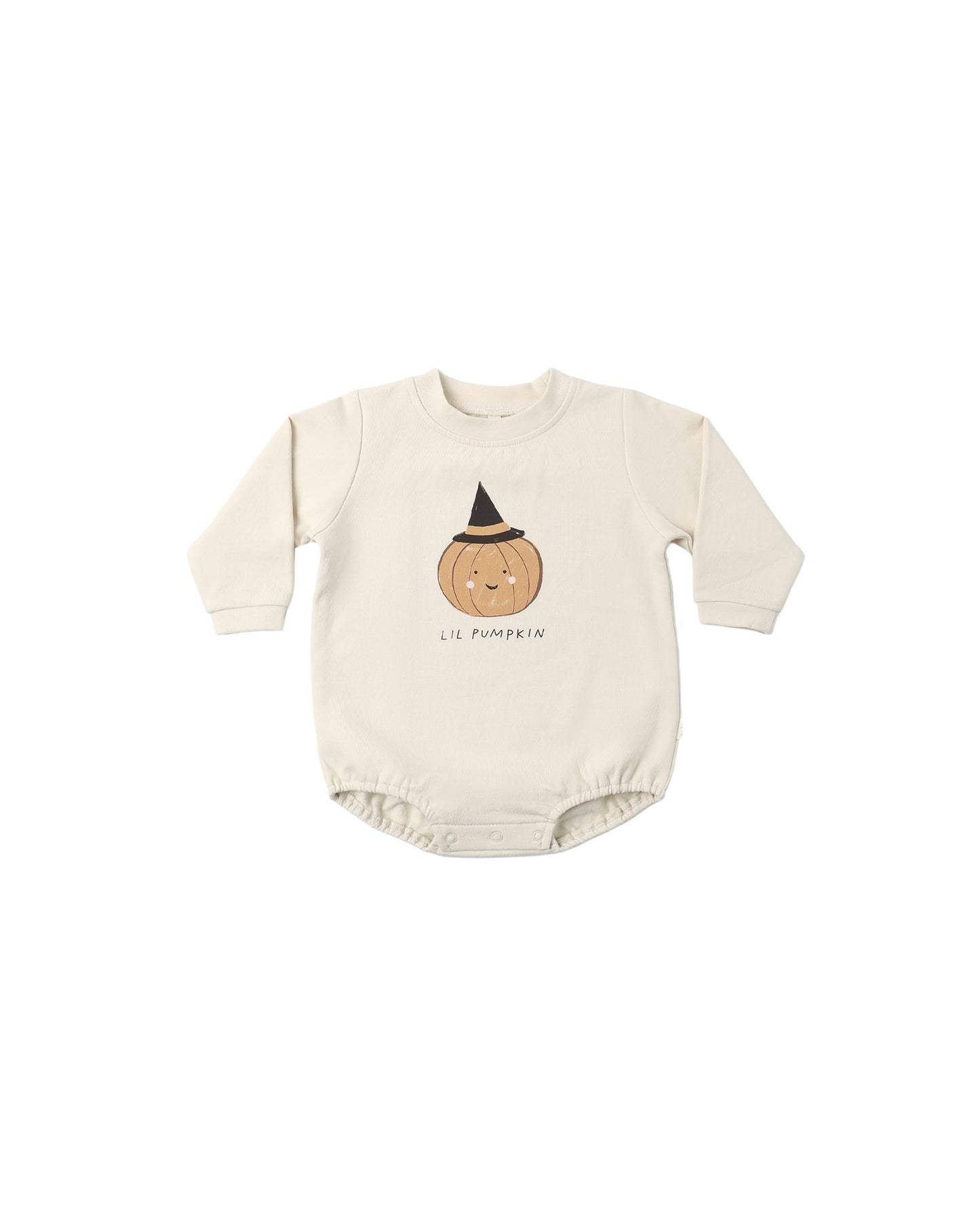 CREWNECK BUBBLE ROMPER LIL PUMPKIN