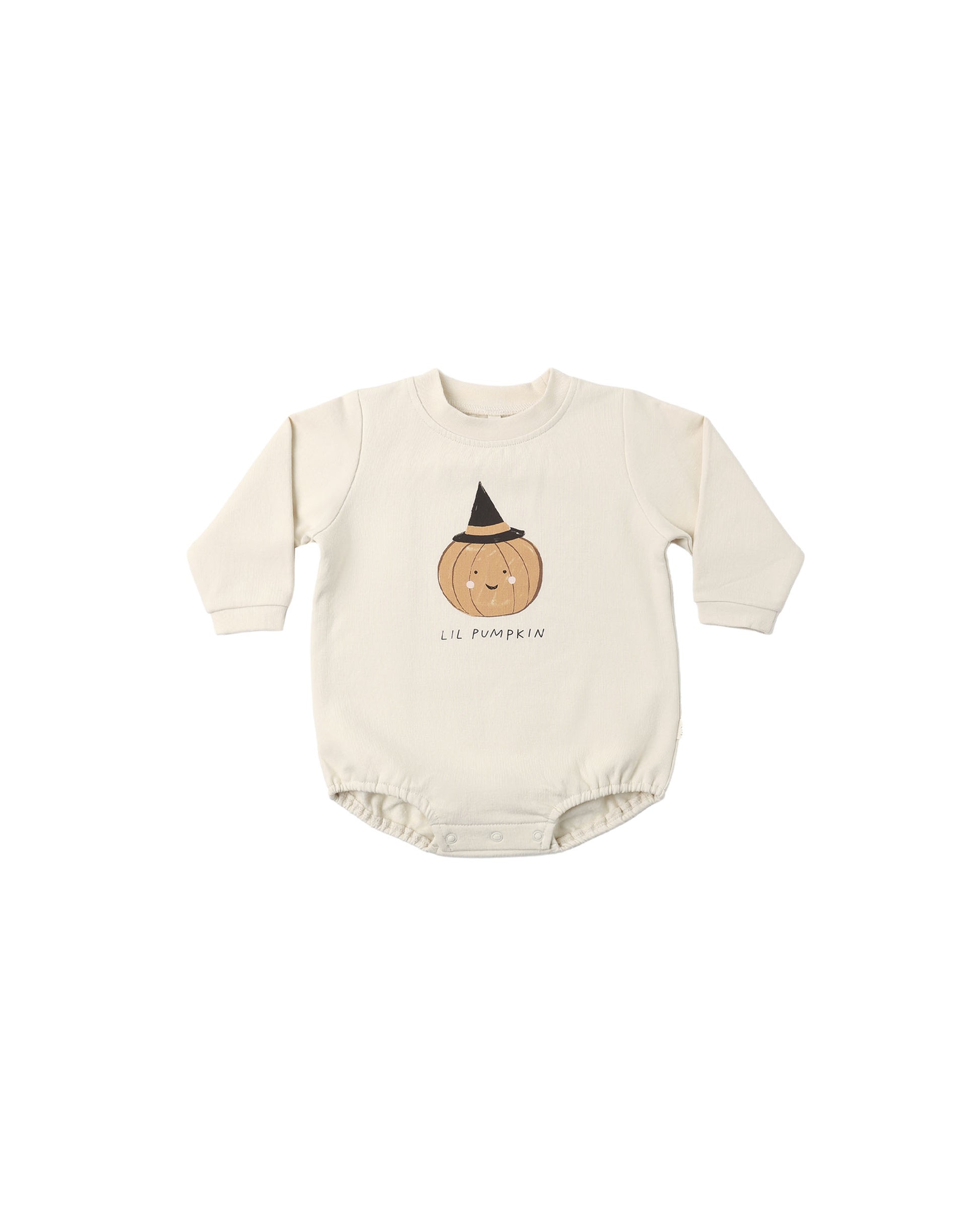 CREWNECK BUBBLE ROMPER LIL PUMPKIN