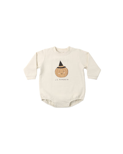CREWNECK BUBBLE ROMPER LIL PUMPKIN