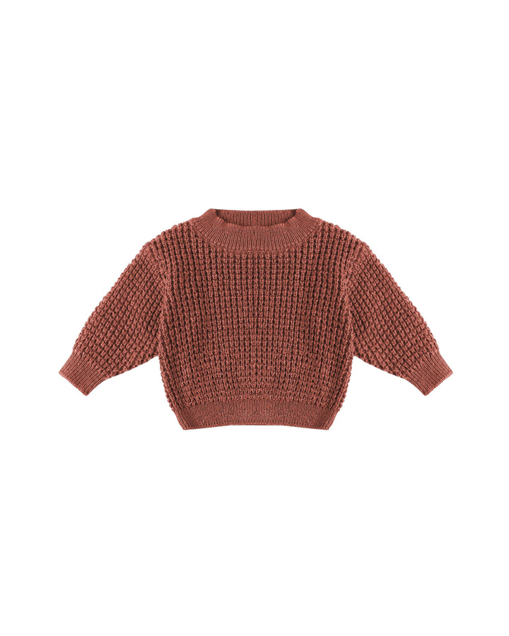 CHUNKY KNIT SWEATER || CRANBERRY