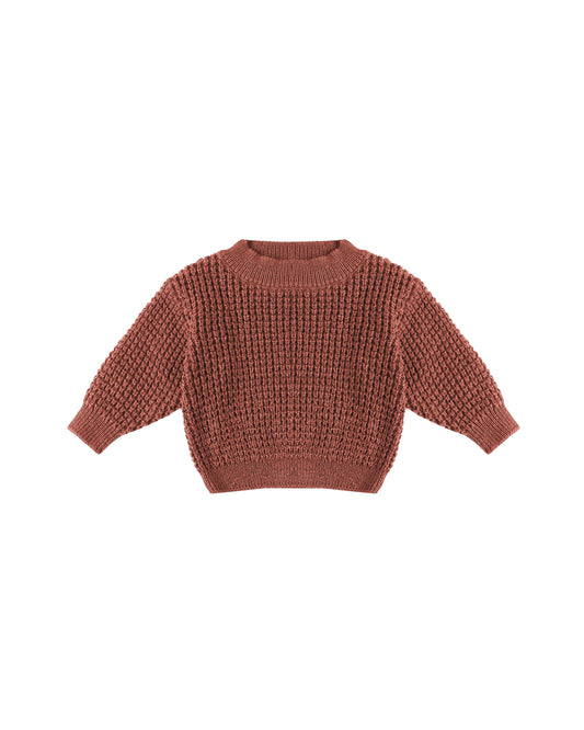 CHUNKY KNIT SWEATER || CRANBERRY