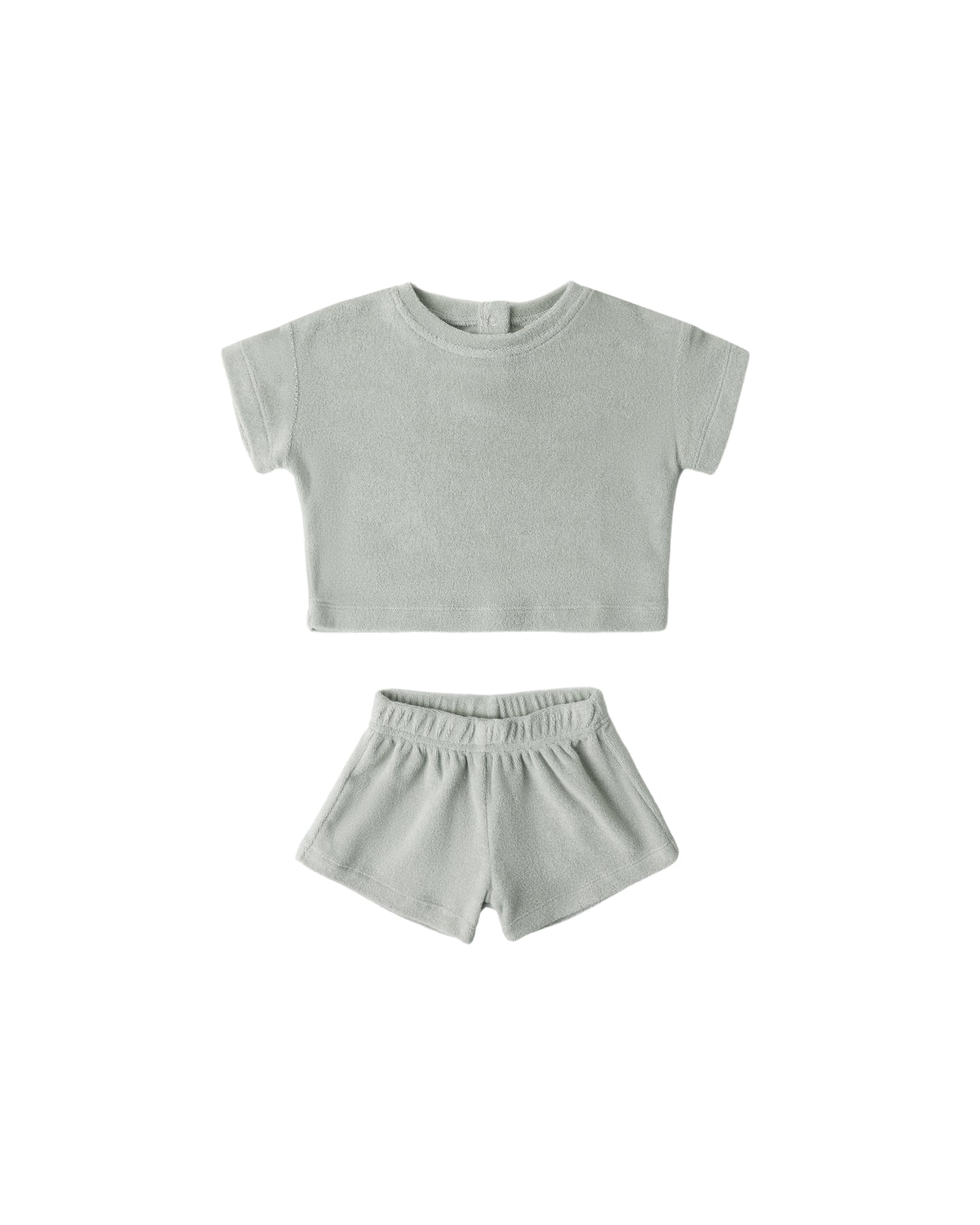 TERRY TEE + SHORT SET SAGE