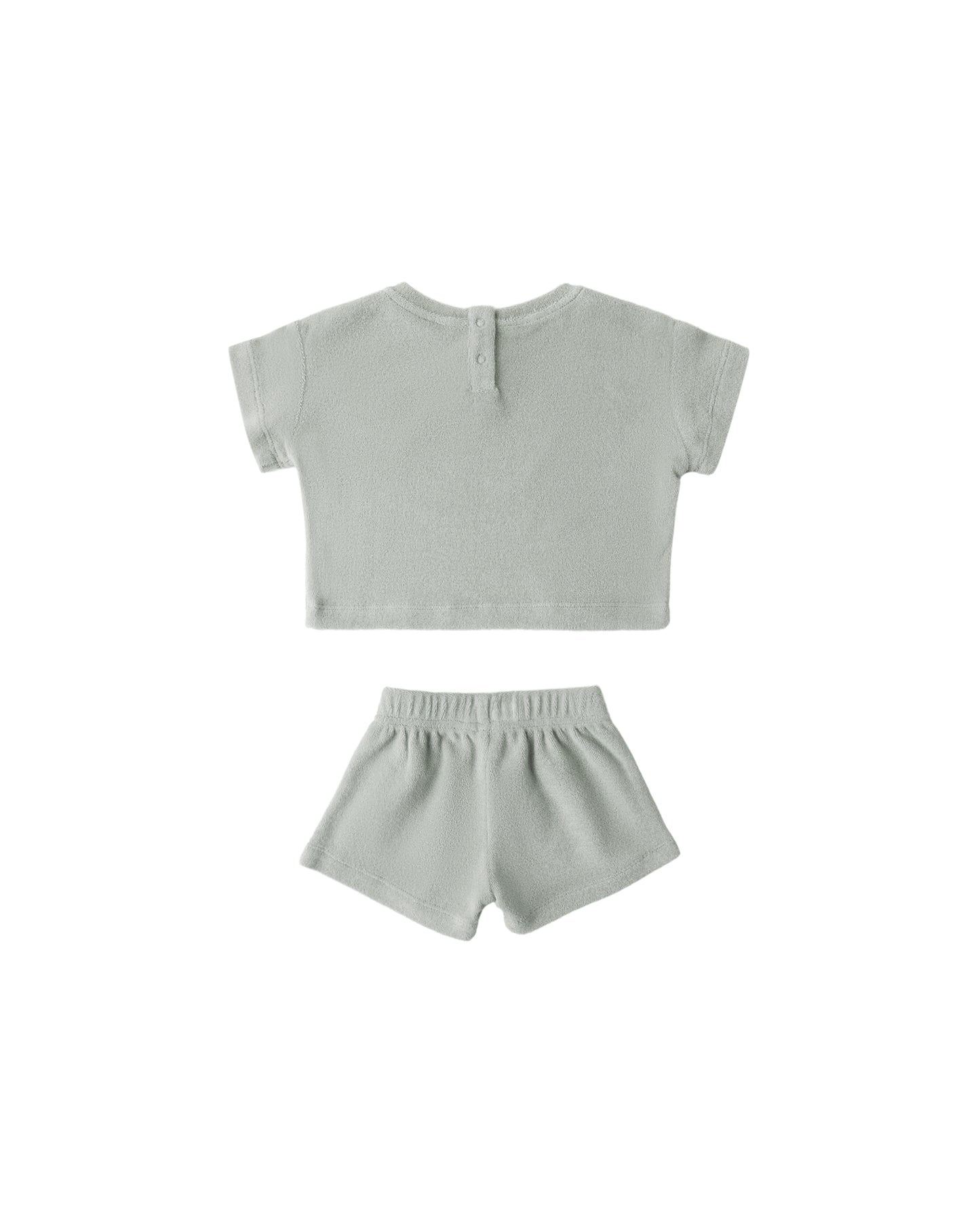 TERRY TEE + SHORT SET SAGE