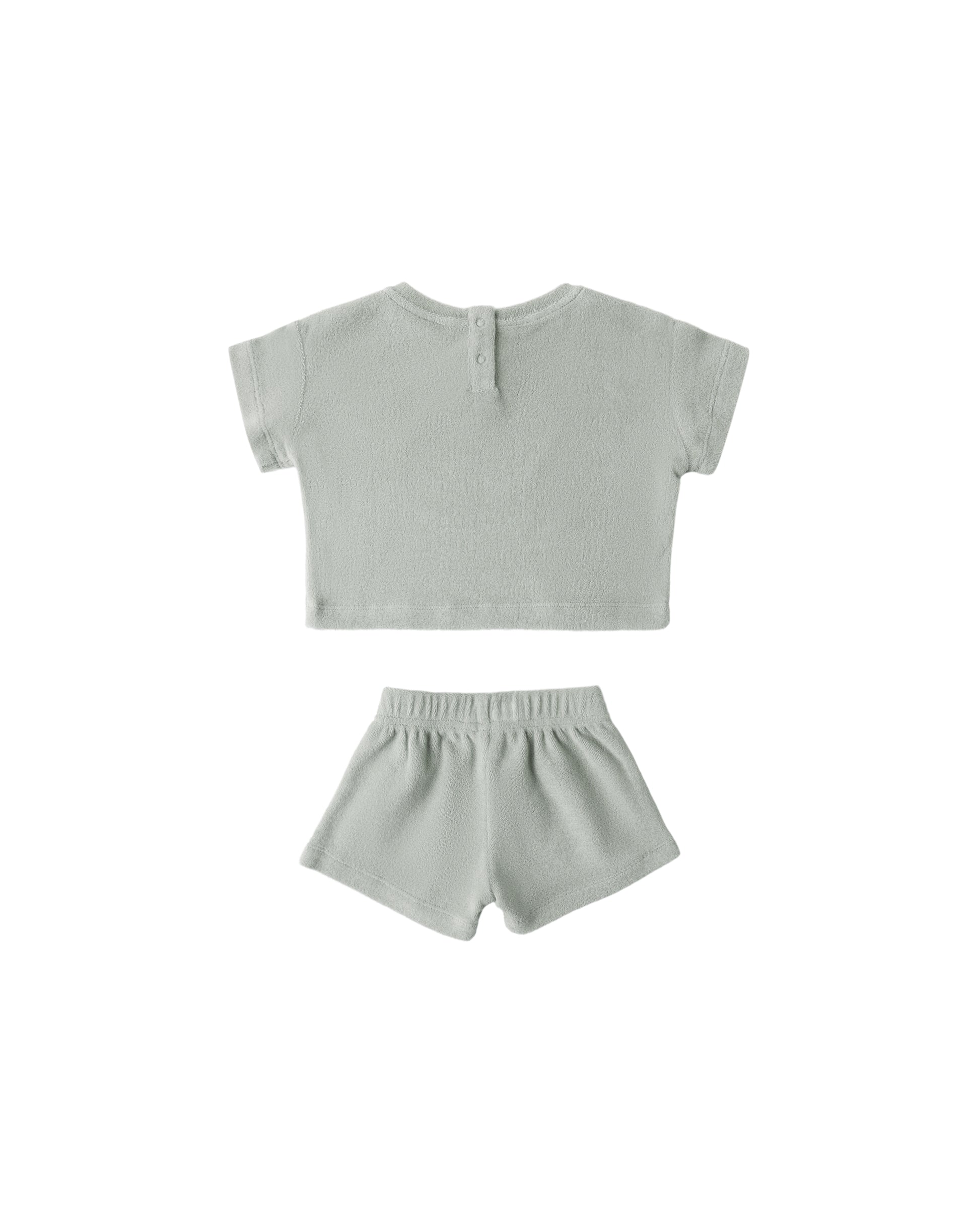 TERRY TEE + SHORT SET SAGE