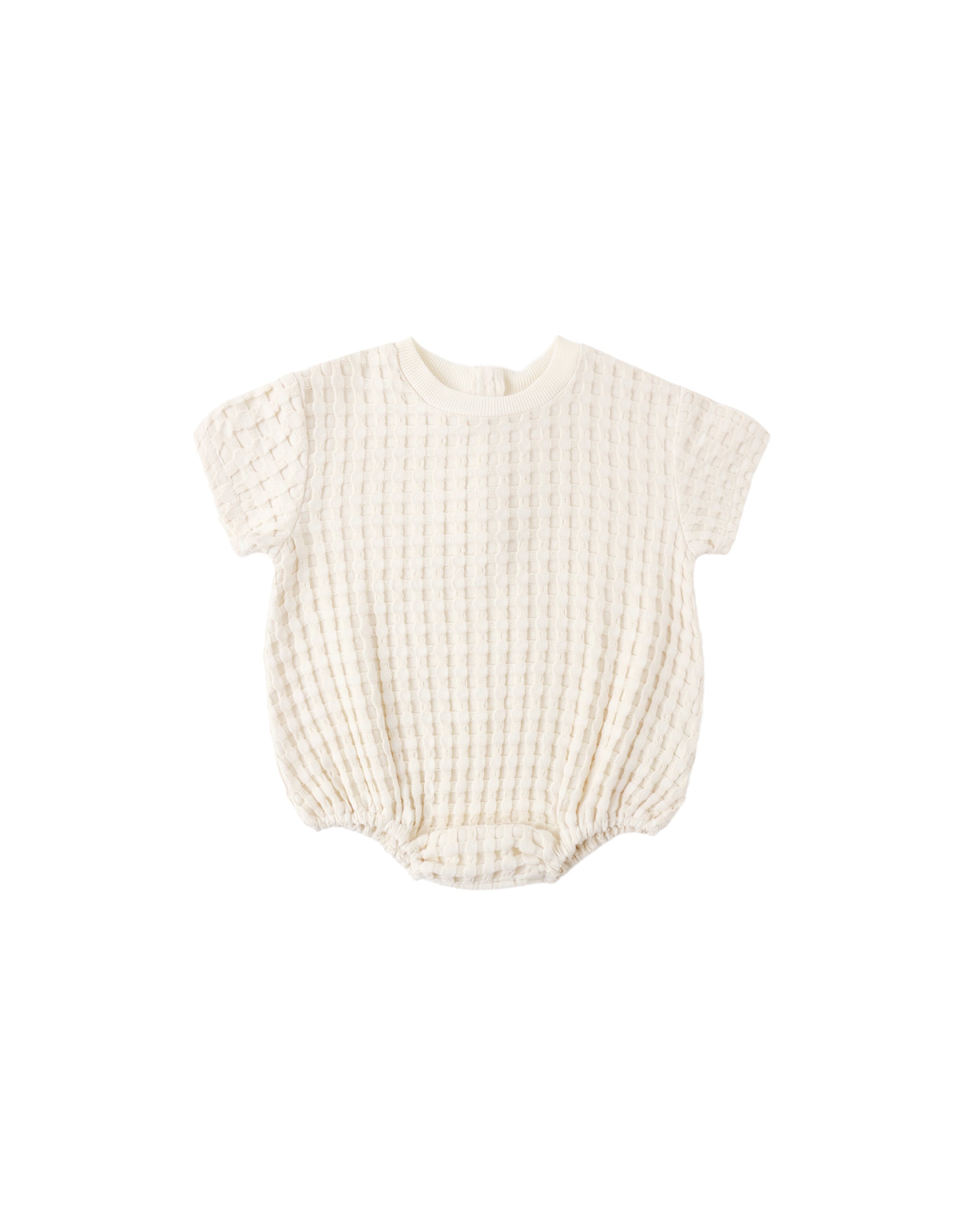 RELAXED BUBBLE ROMPER NATURAL