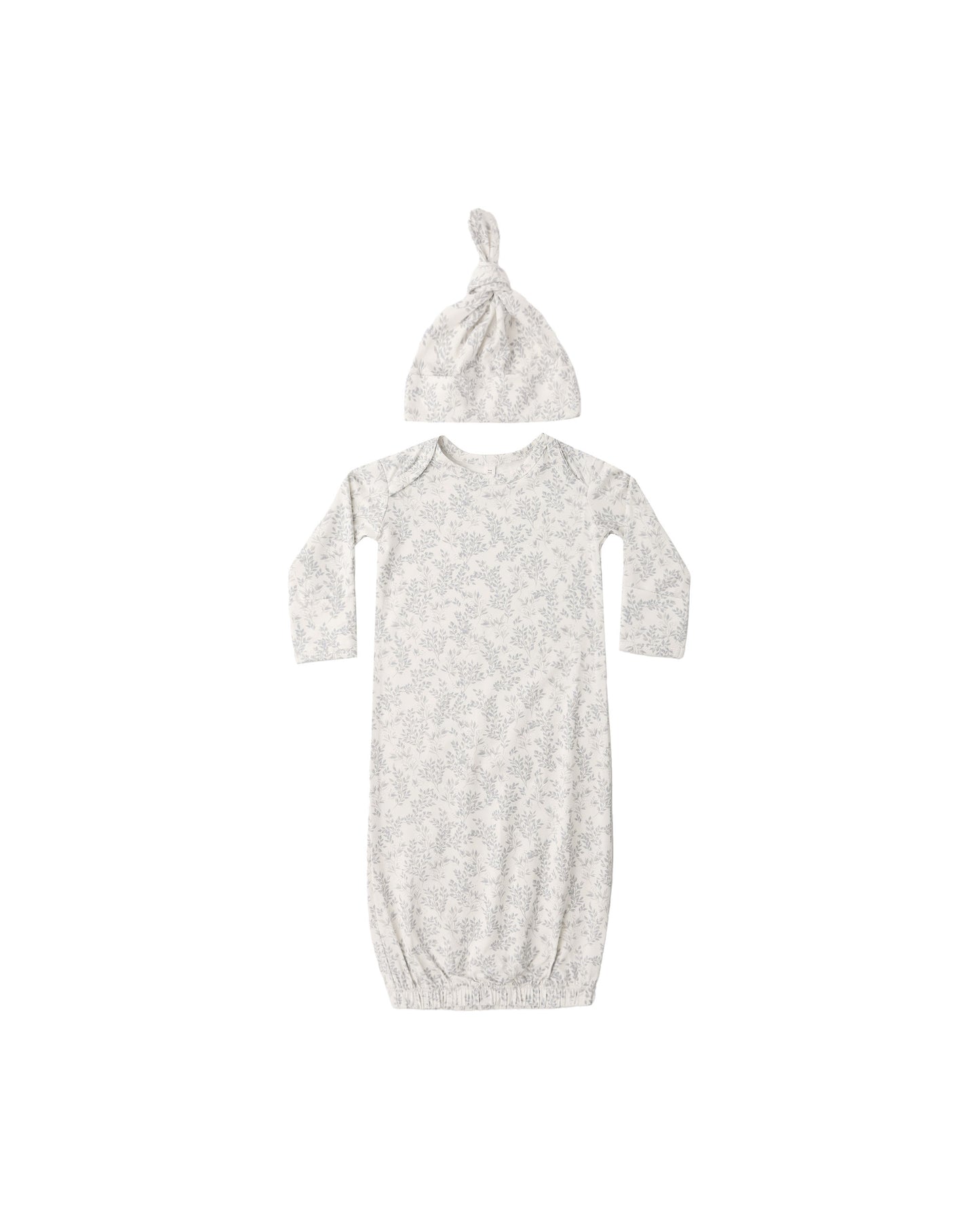 BAMBOO BABY GOWN + HAT SET CLOUD FLORAL
