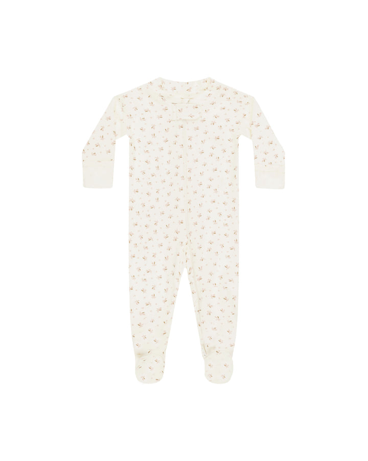 ZIP LONGSLEEVE SLEEPER FOOTIE || FLEUR