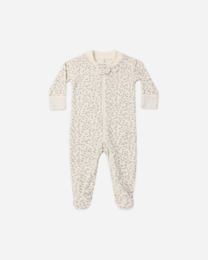 ZIP LONG SLEEVE SLEEPER FOOTIE FLORET