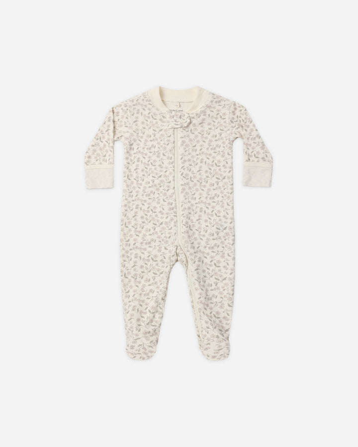 ZIP LONG SLEEVE SLEEPER FOOTIE FLORET
