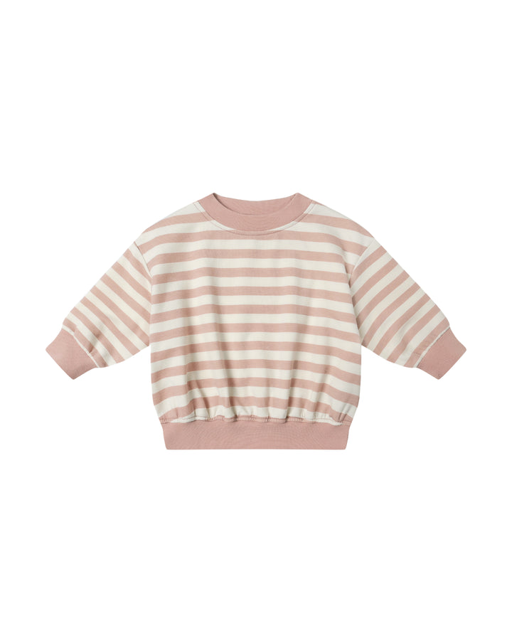 RELAXED SWEATSHIRT || PINK STRIPE