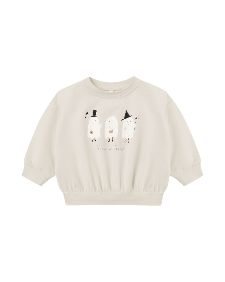 RELAXED FLEECE SWEATSHIRT TRICK OR TREAT