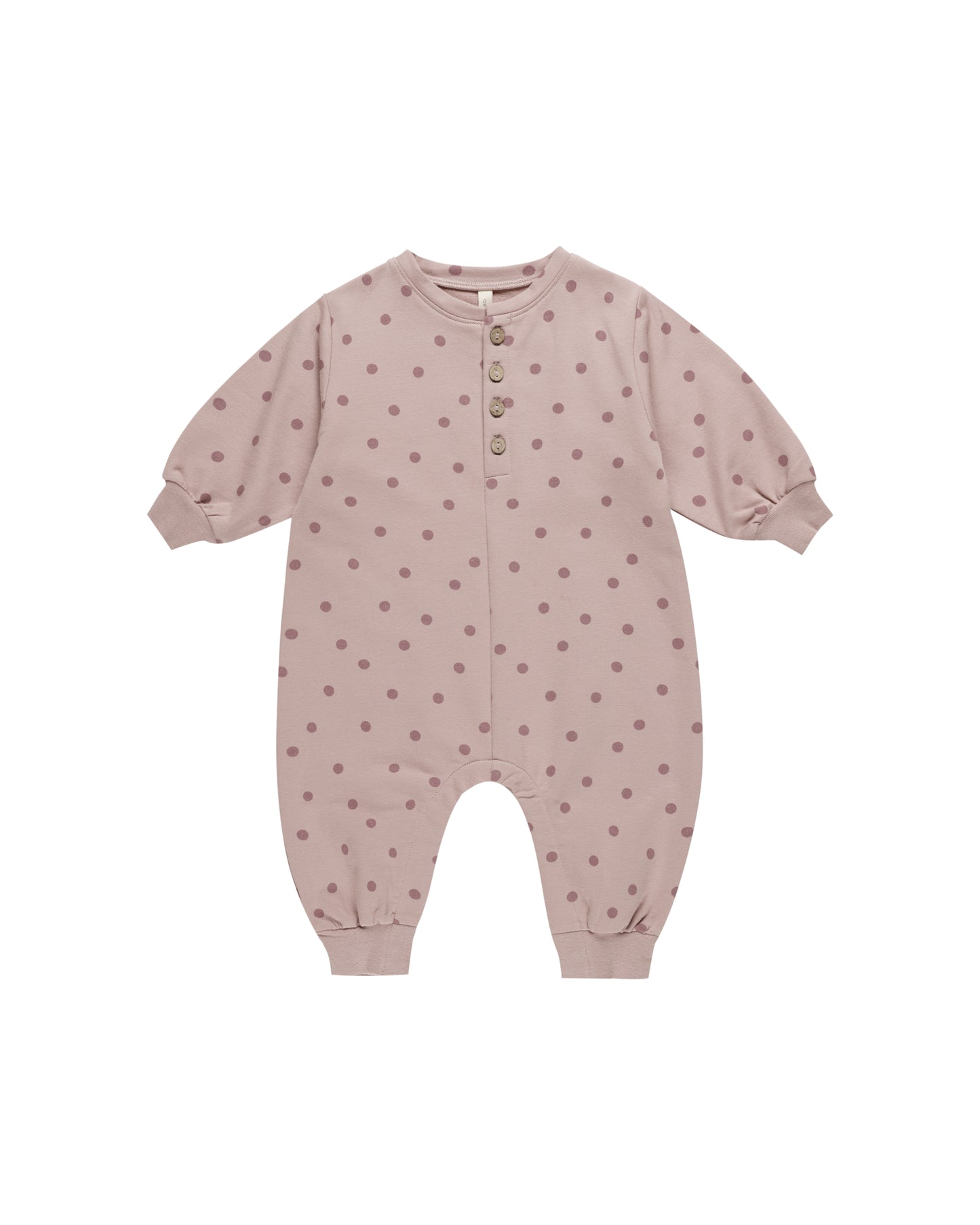 RELAXED FLEECE JUMPSUIT || POLKA DOTS