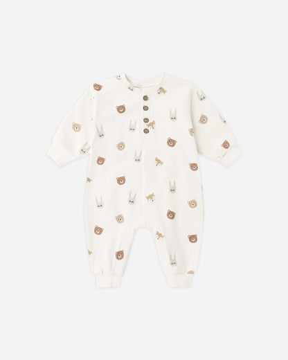 RELAXED FLEECE JUMPSUIT CRITTERS
