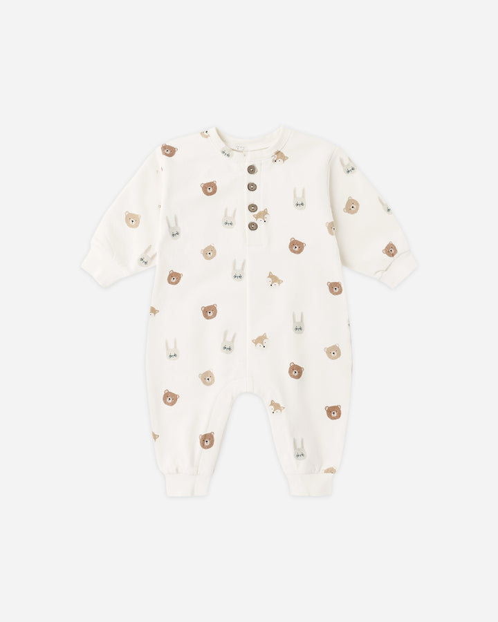 RELAXED FLEECE JUMPSUIT CRITTERS