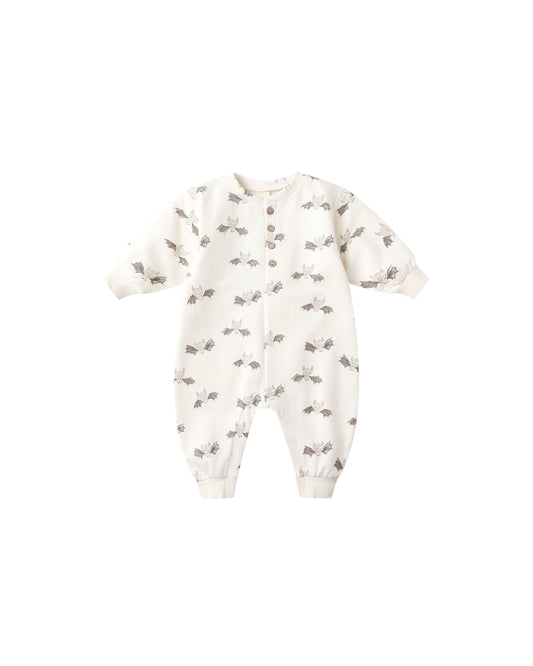 RELAXED FLEECE JUMPSUIT || BATS
