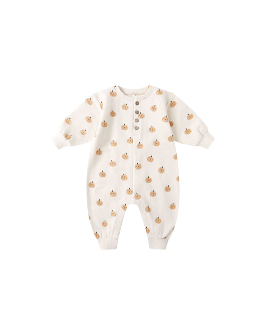 RELAXED FLEECE JUMPSUIT || SMILEY PUMPKINS
