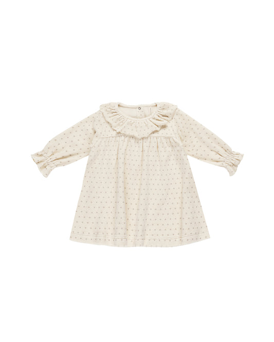 VELOUR BABY DRESS || POLKA DOT