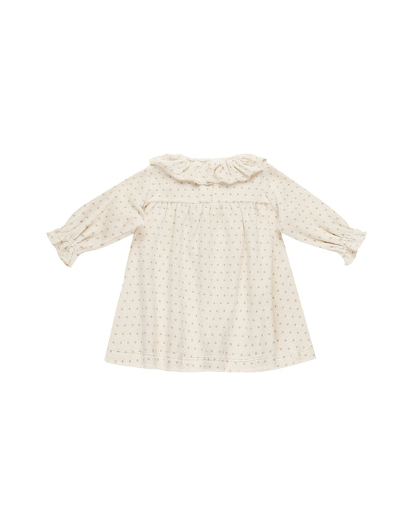 VELOUR BABY DRESS || POLKA DOT