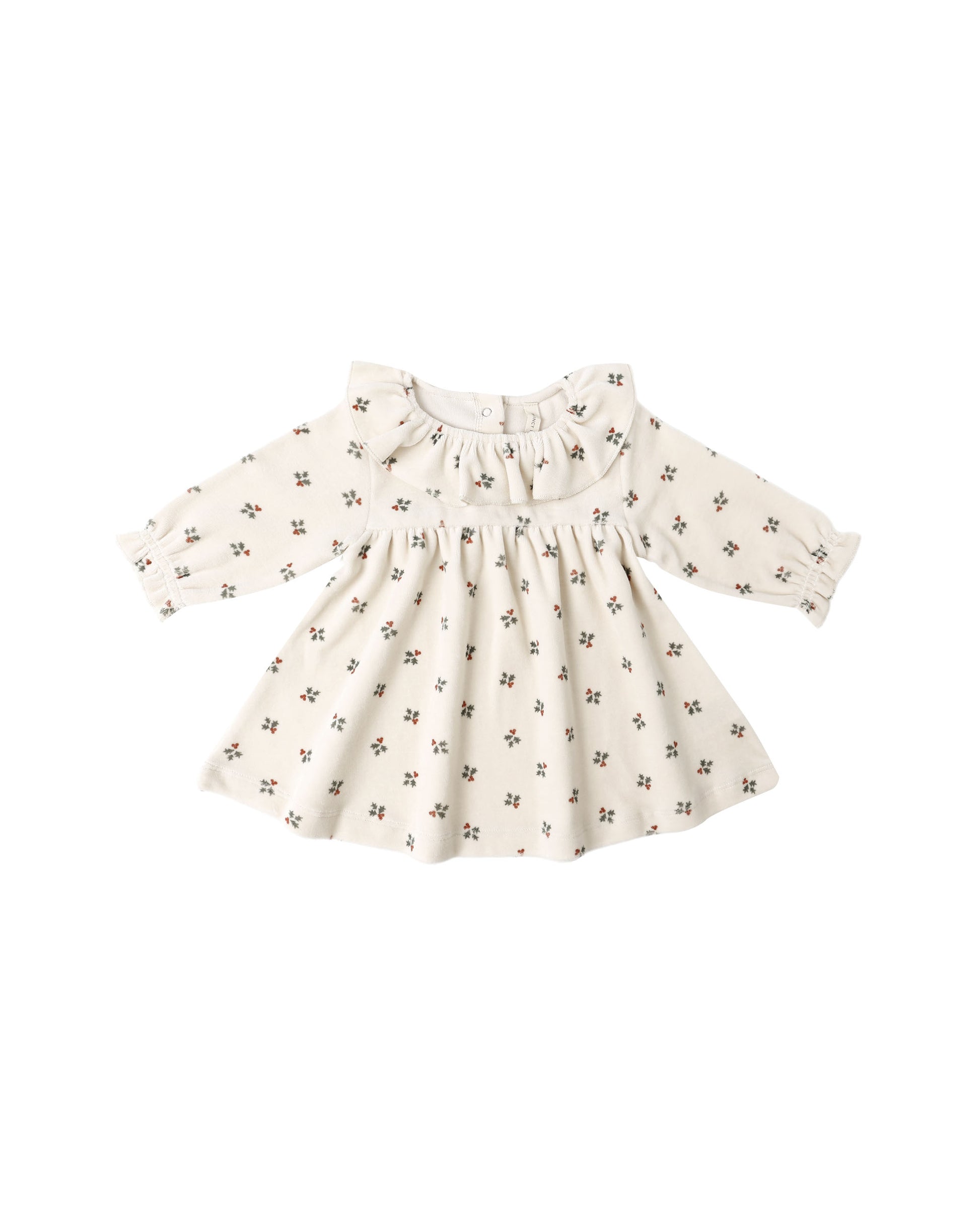 VELOUR BABY DRESS || HOLLY BERRY