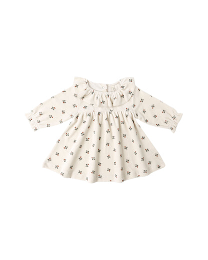 VELOUR BABY DRESS || HOLLY BERRY