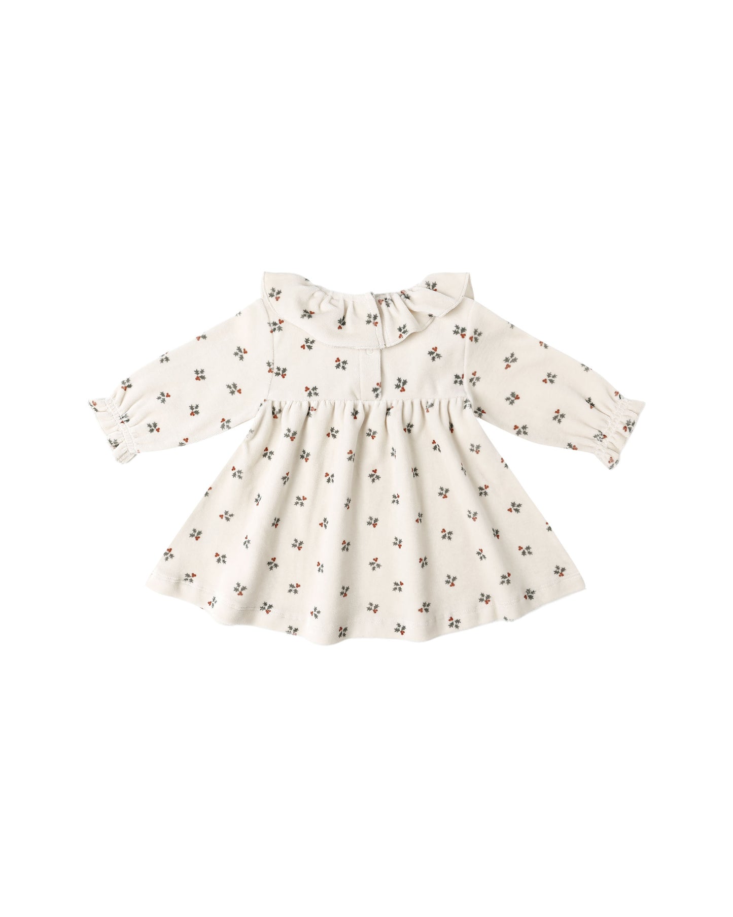 VELOUR BABY DRESS || HOLLY BERRY