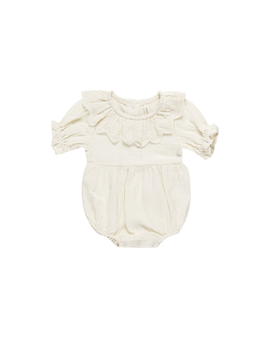 COLLARED ROMPER || IVORY