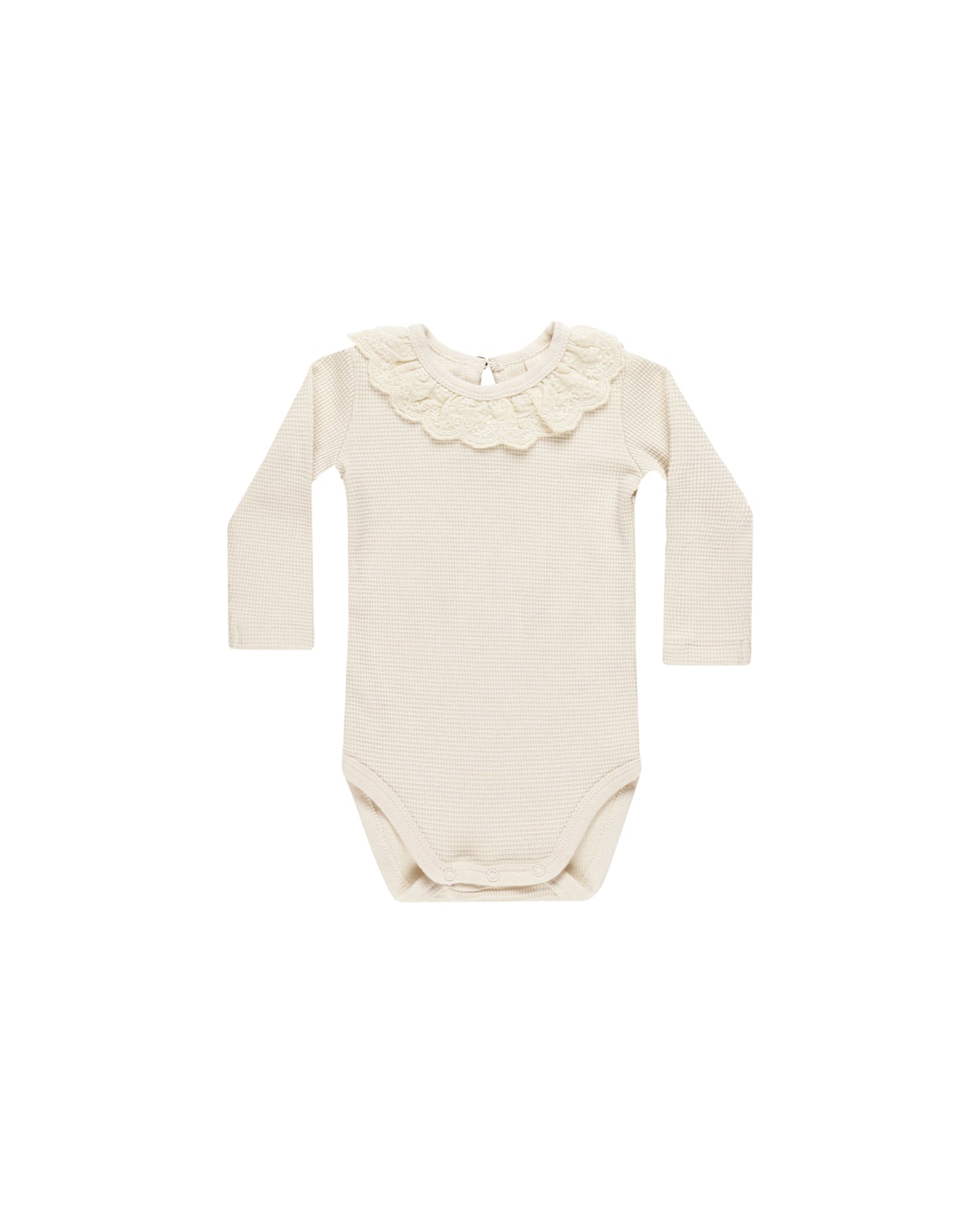 RUFFLE COLLAR BODYSUIT || NATURAL