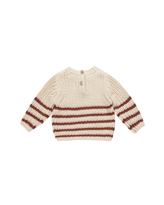 REX SWEATER || CRANBERRY STRIPE