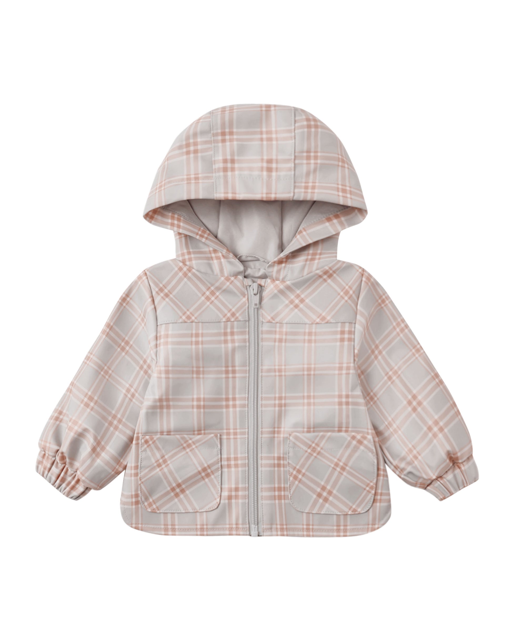 RAIN COAT BLUE PLAID