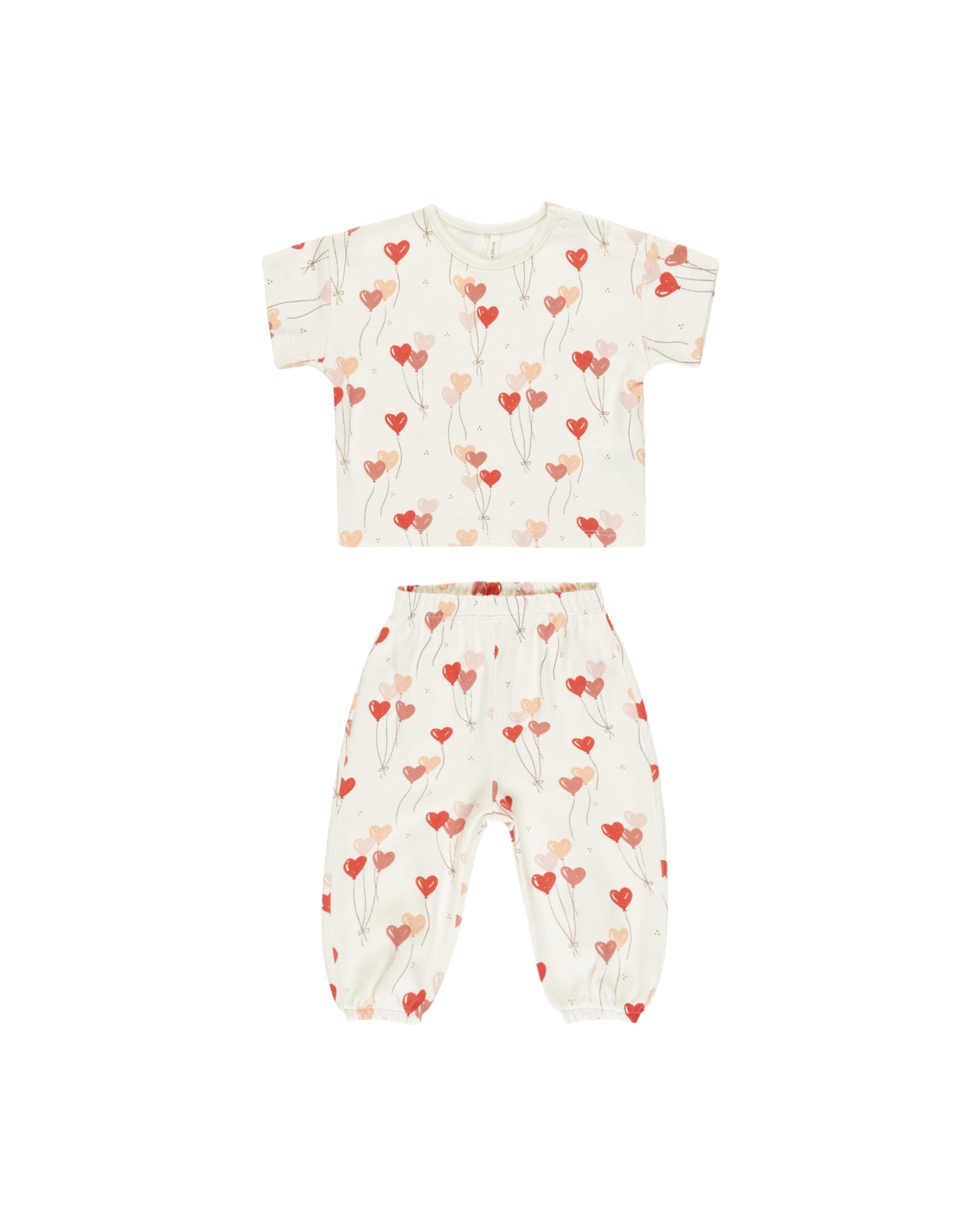 JERSEY TEE + PANT SET || HEART BALLOONS