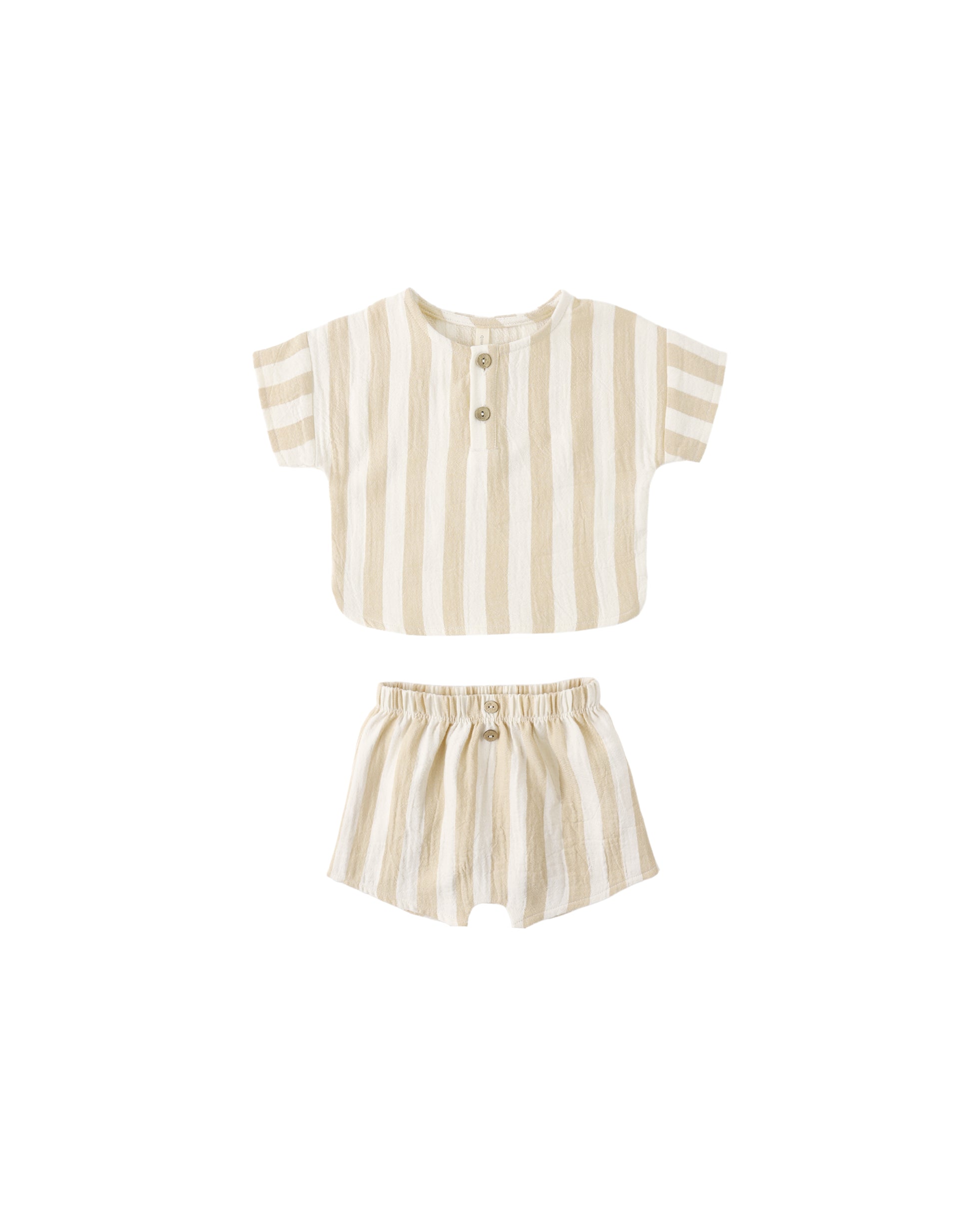 WOVEN BOXY TOP + SHORT SET SUMMER STRIPE