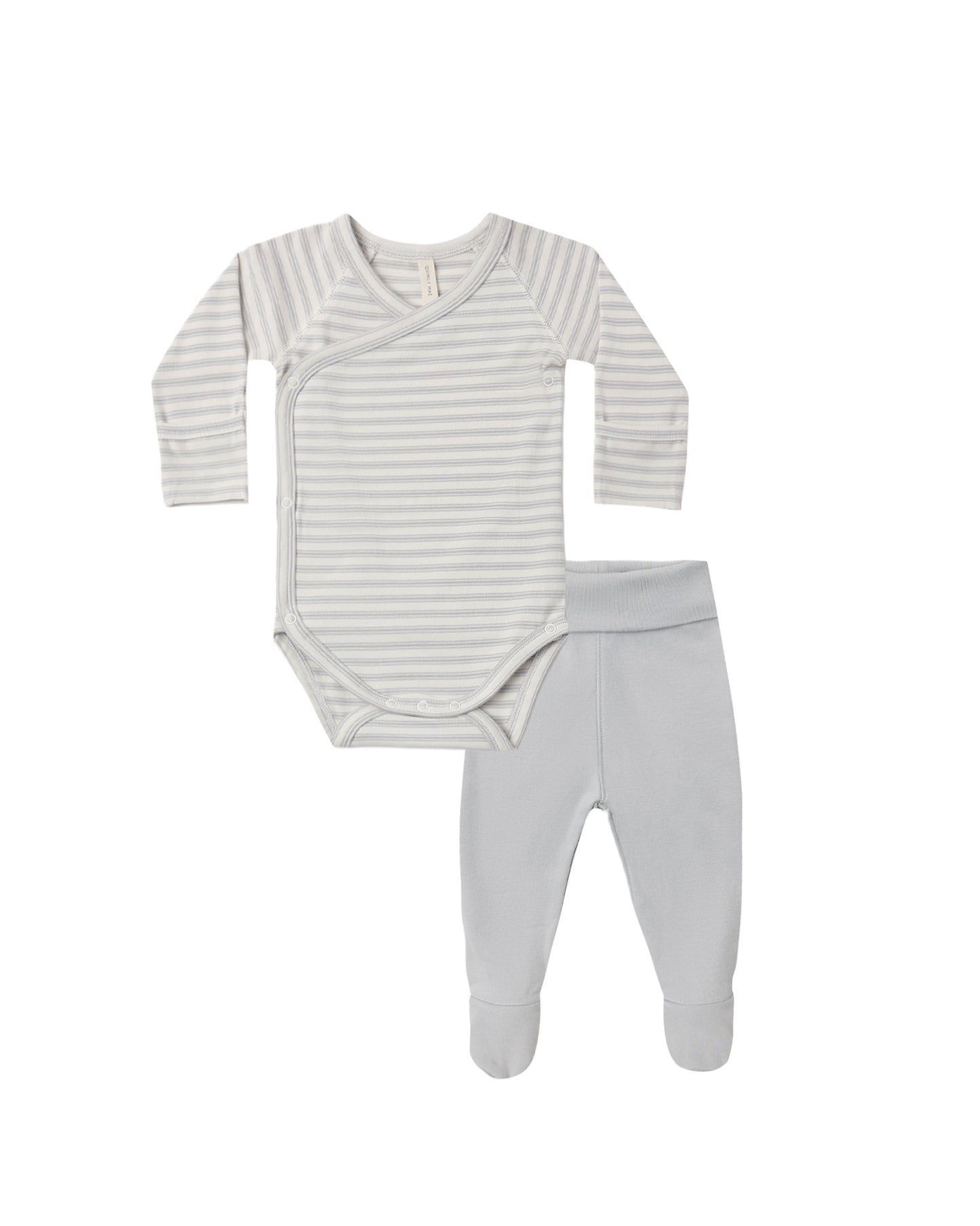 SIDE SNAP BODYSUIT + PANT SET CLOUD STRIPE