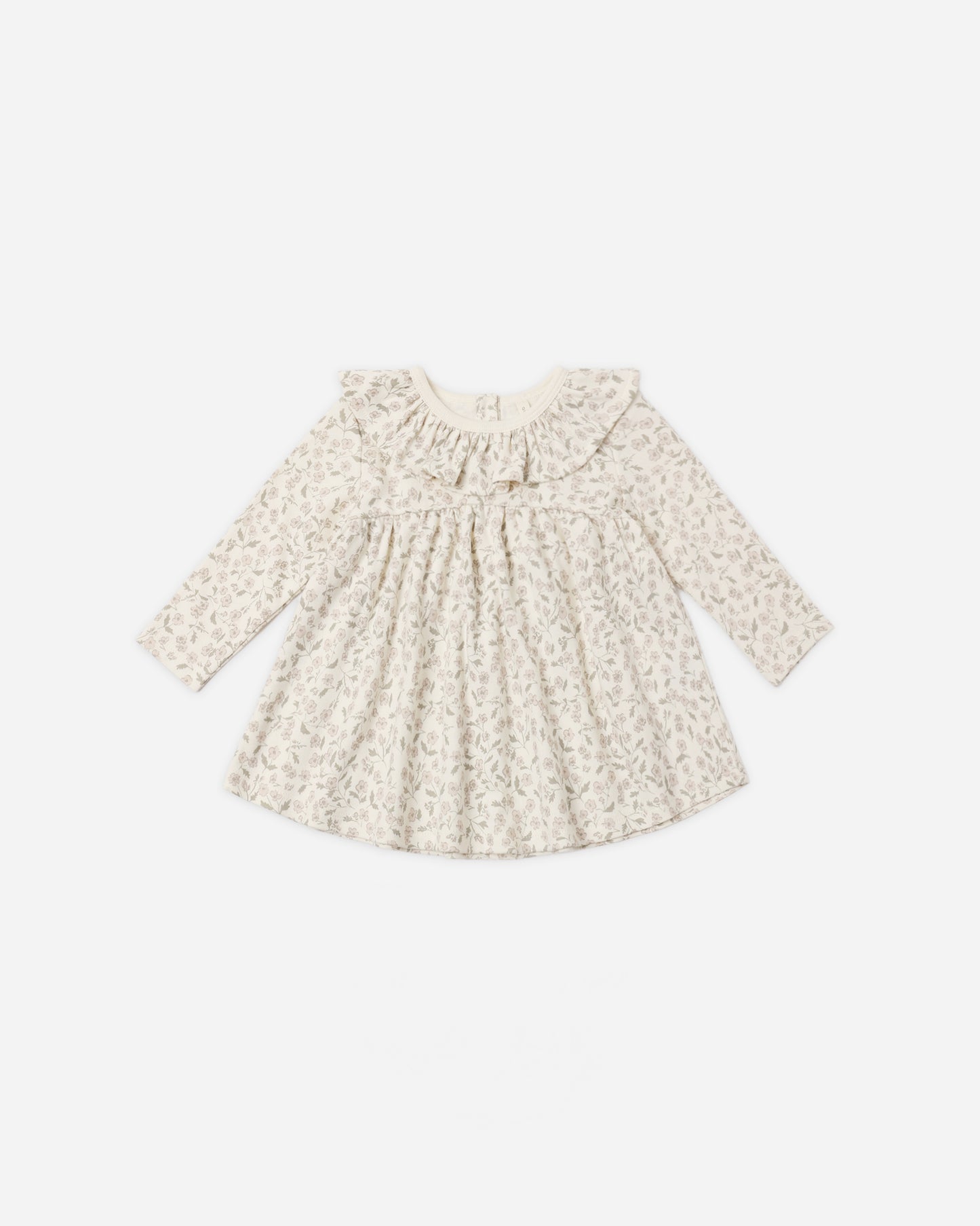 RUFFLE COLLAR JERSEY DRESS FLORET