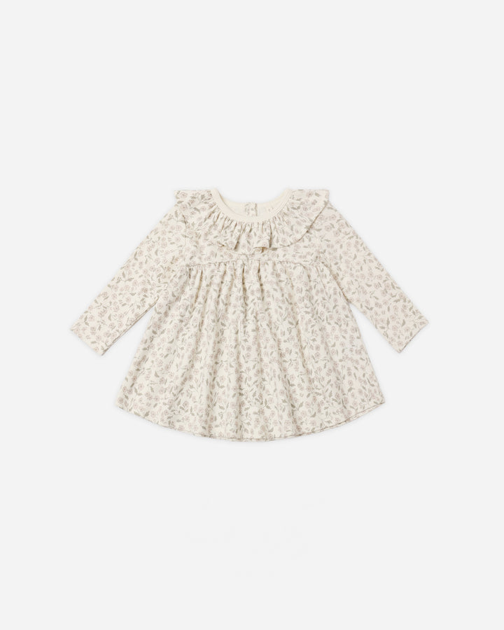 RUFFLE COLLAR JERSEY DRESS FLORET