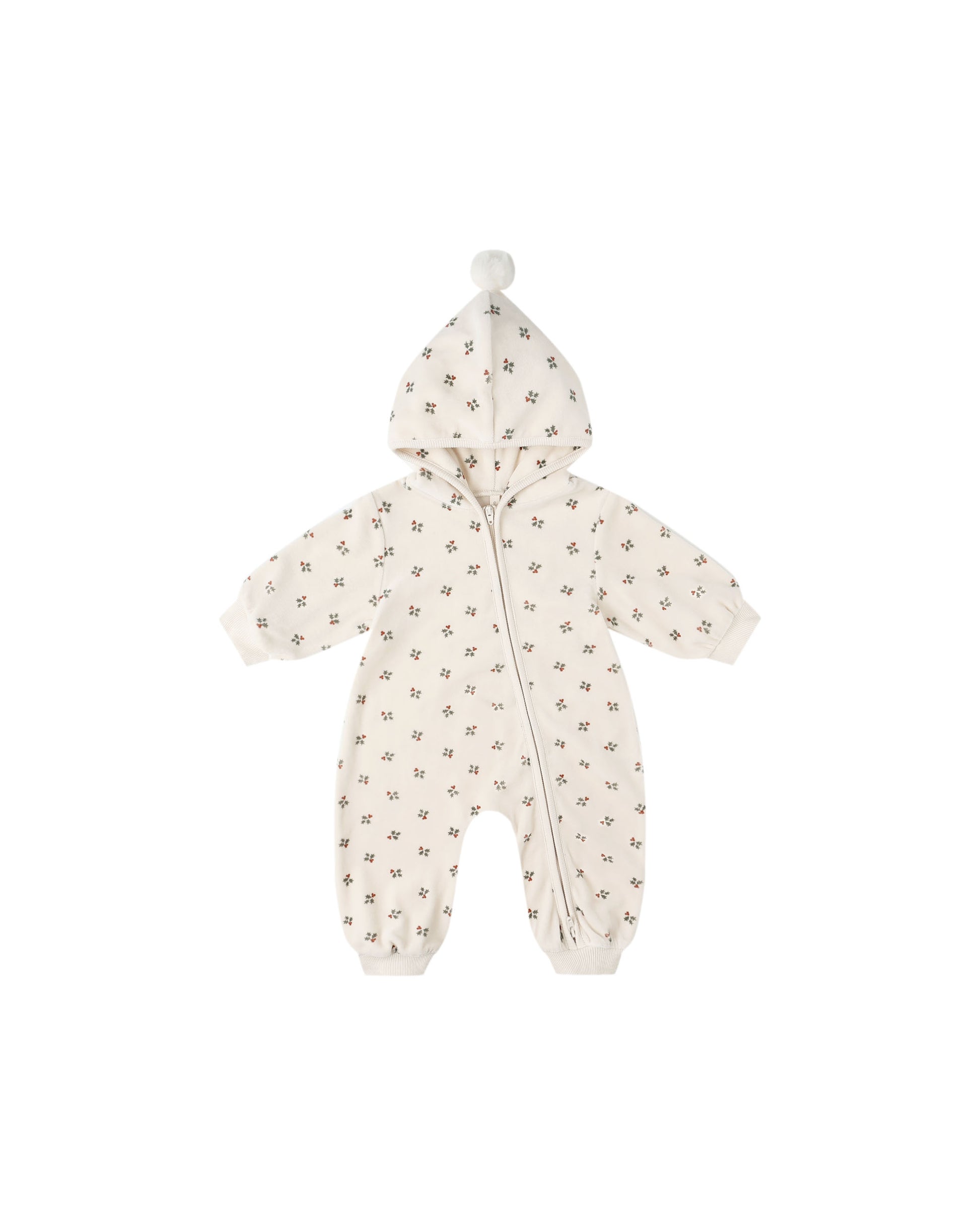 VELOUR ZIP JUMPSUIT || HOLLY BERRY