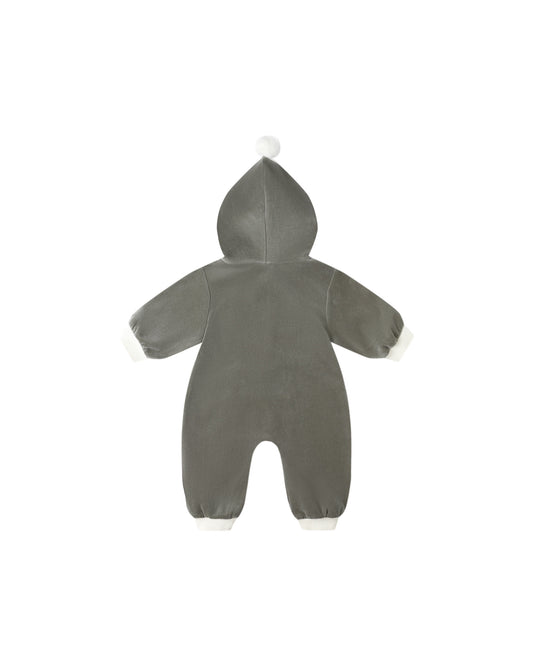 VELOUR ZIP JUMPSUIT || FOREST