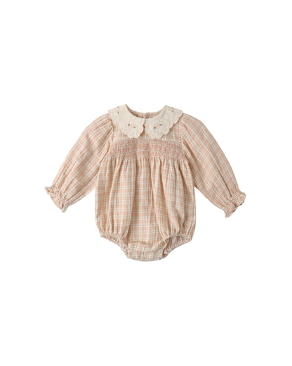 CALLIE ROMPER PINK PLAID