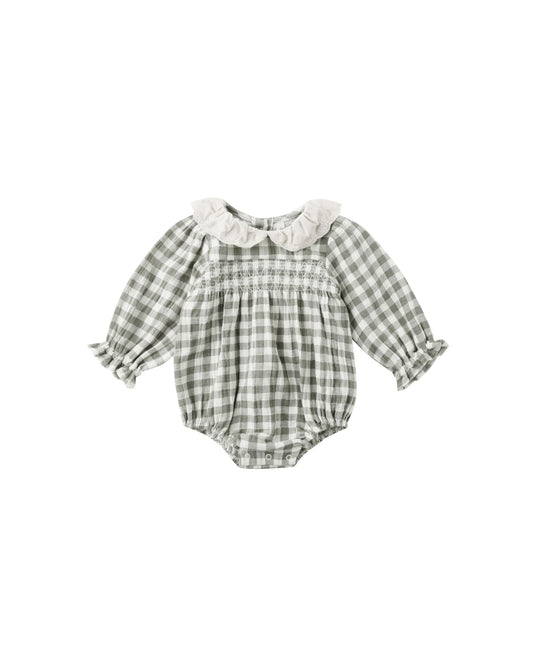 CALLIE ROMPER || FOREST CHECK