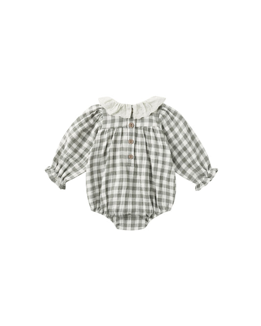 CALLIE ROMPER || FOREST CHECK