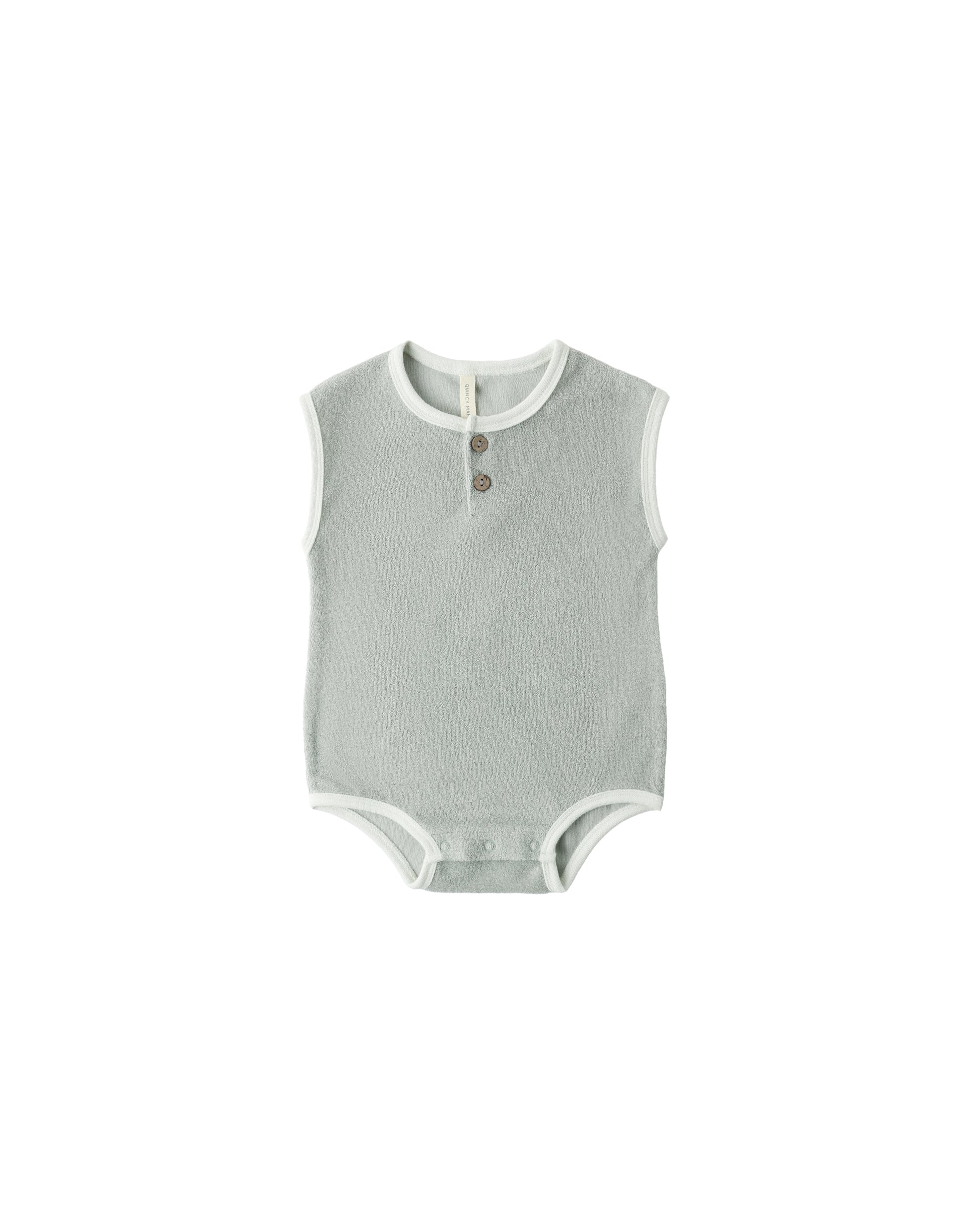 TERRY CLOTH ROMPER SAGE