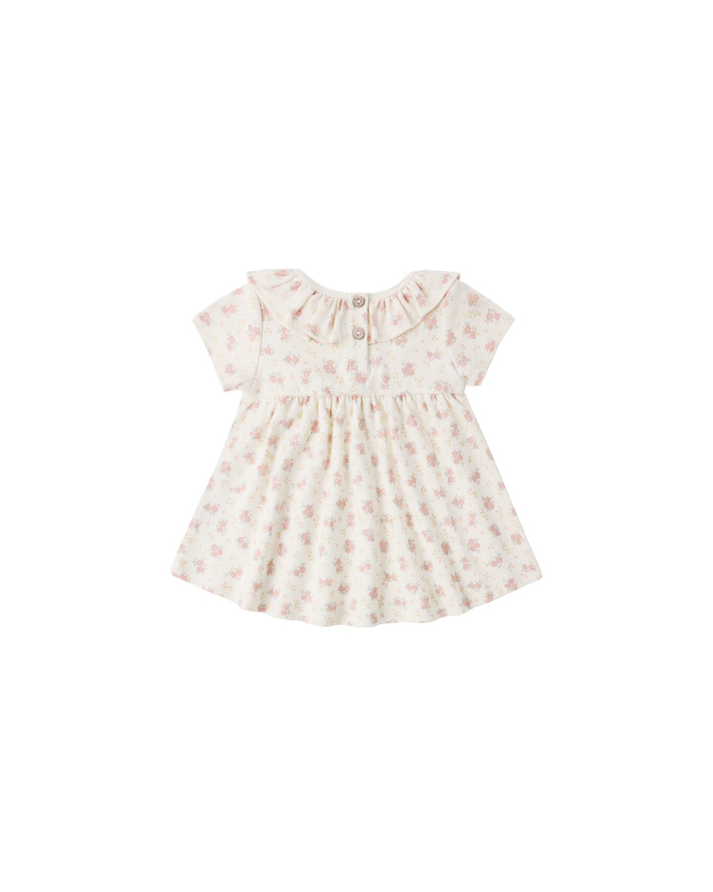 RUFFLE COLLAR JERSEY DRESS FLOWER FIELD